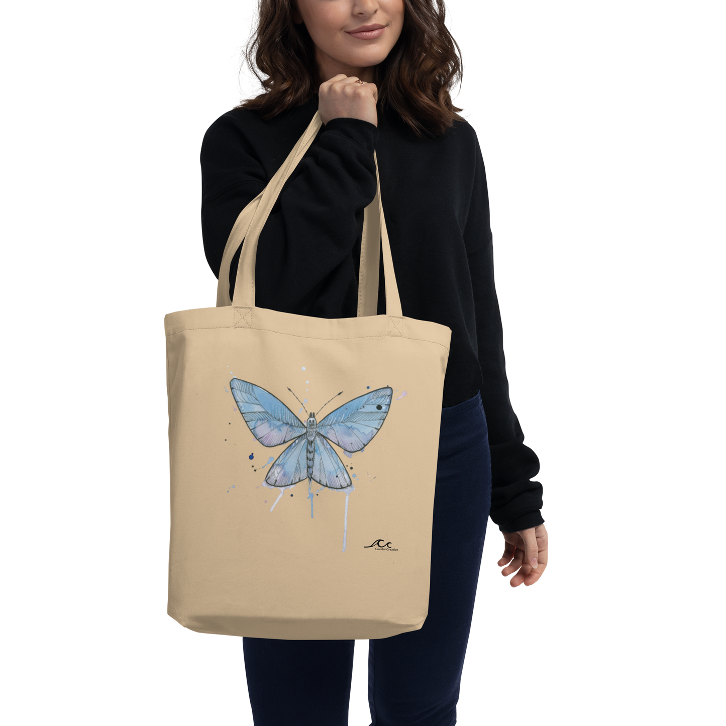 Blue Butterfly Eco Tote Bag