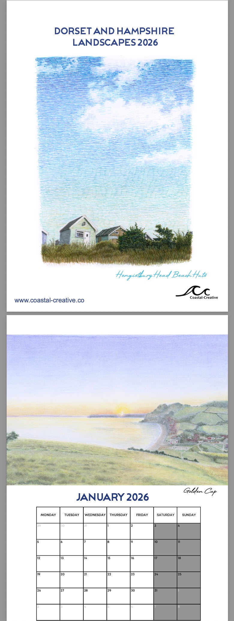 Coastal Creative 2026 Calendar