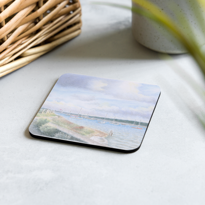 Keyhaven View Cork-Back Coaster